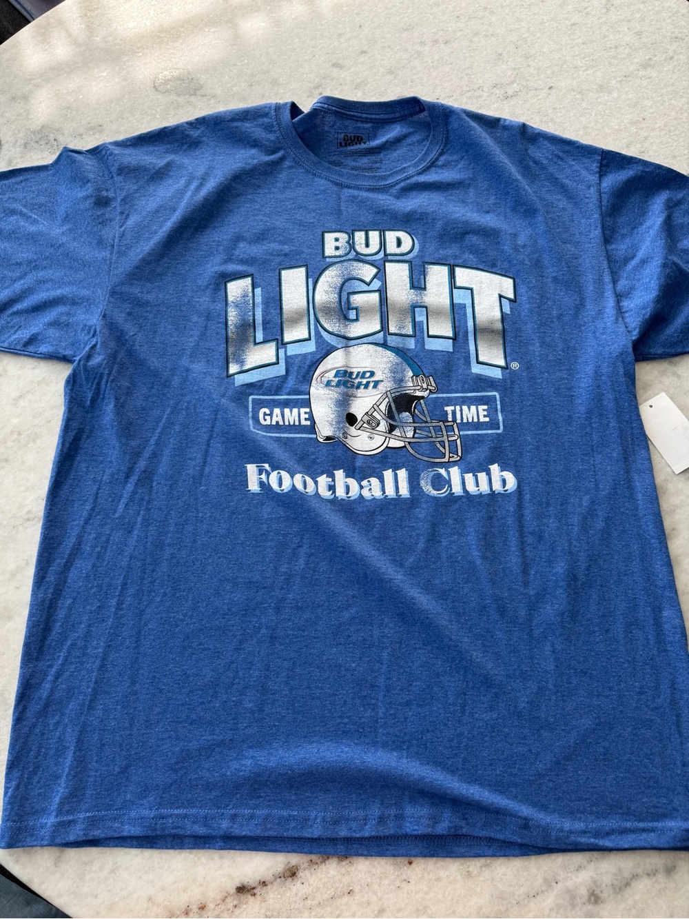 Bud Light Blue Graphic Short Sleeve Tee